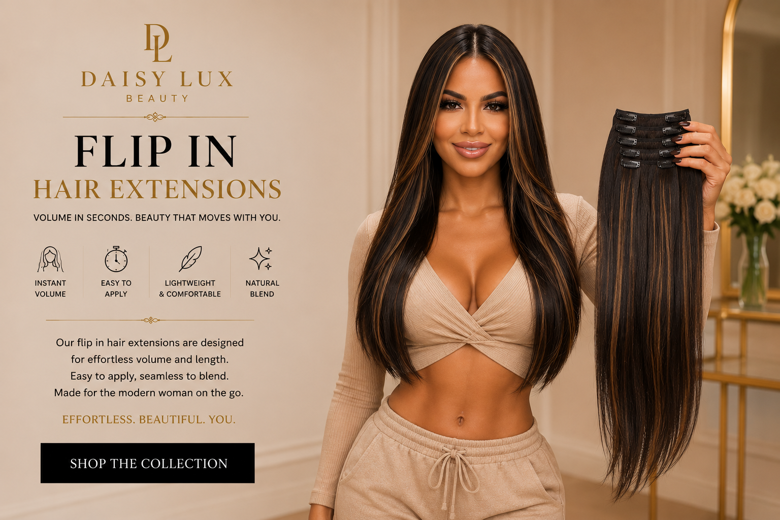 Flip-In Hair Extensions
