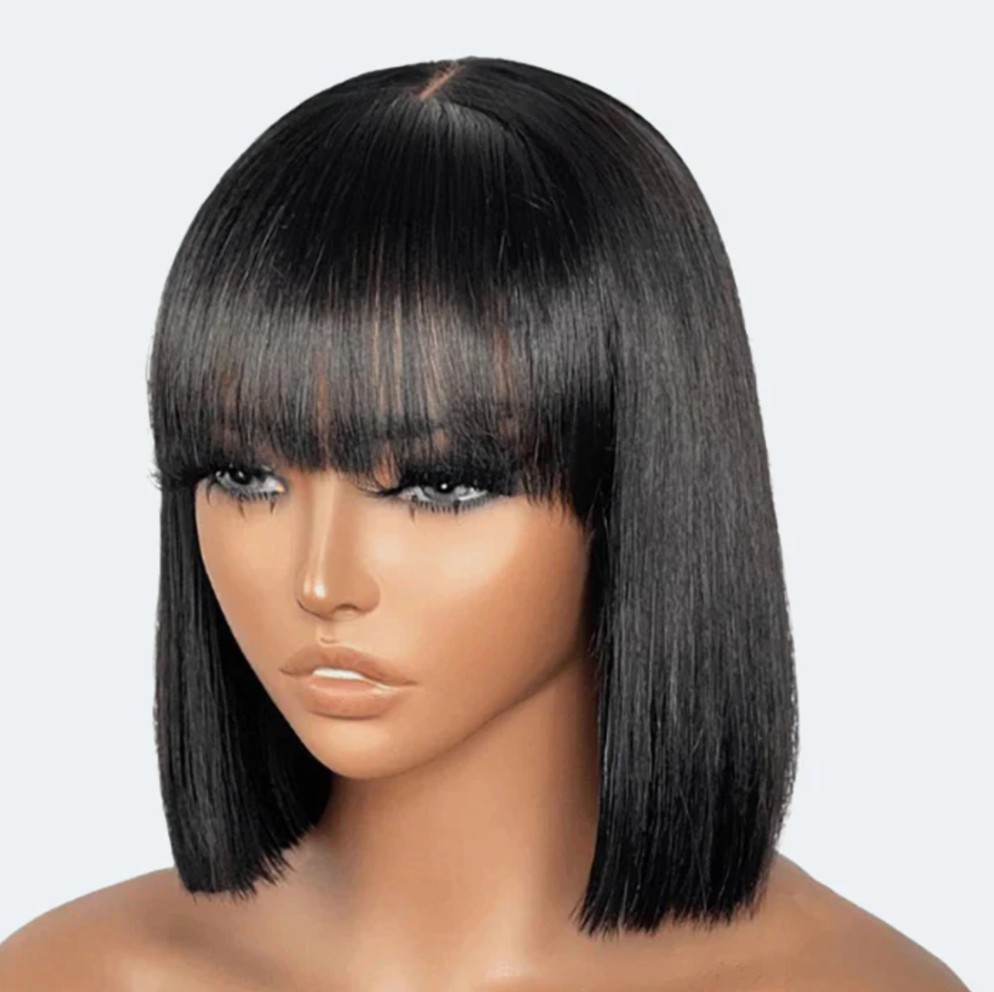 Daisy Lux Beauty™ Premium Quality 150% Density Realistic "YAKI STRAIGHT BOB WITH BANGS"