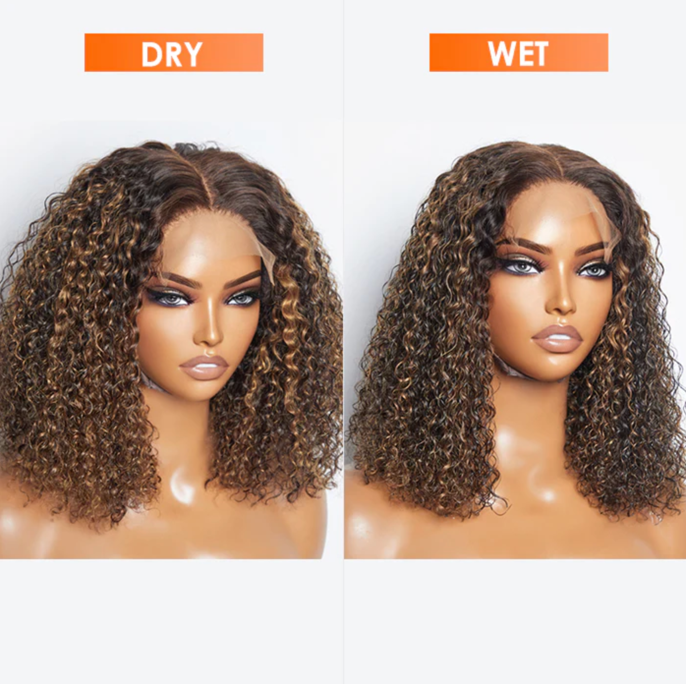 Daisy Lux Beauty™ Premium Quality 150% Density 5x5 "CLOSURE LACE WIG KINKY CURLY BRAZILIAN" Human Virgin Hair