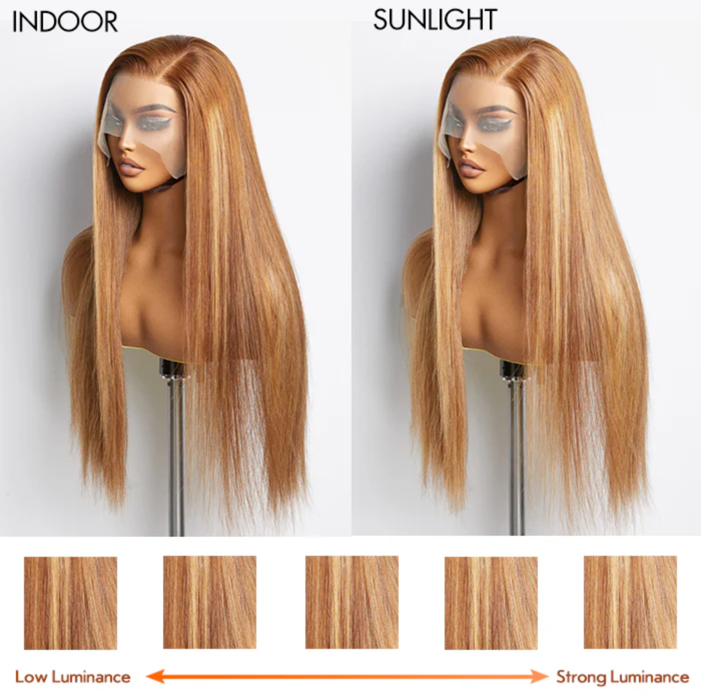 Daisy Lux Beauty™ Premium Quality 150% Density 13x4 "PRE PLUCKED LACE FRONT STRAIGHT" Wig Free Part 100% Human Hair