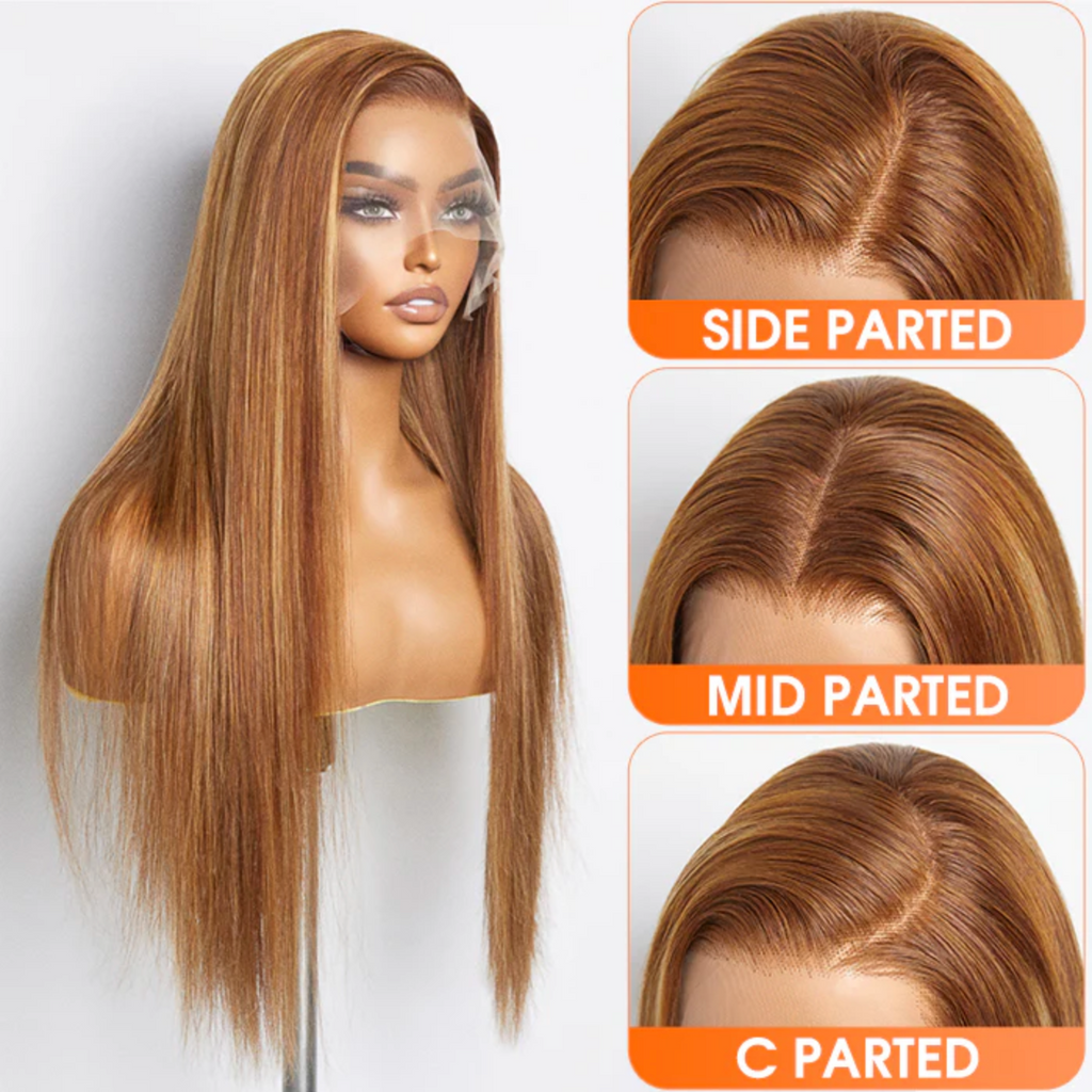 Daisy Lux Beauty™ Premium Quality 150% Density 13x4 "PRE PLUCKED LACE FRONT STRAIGHT" Wig Free Part 100% Human Hair