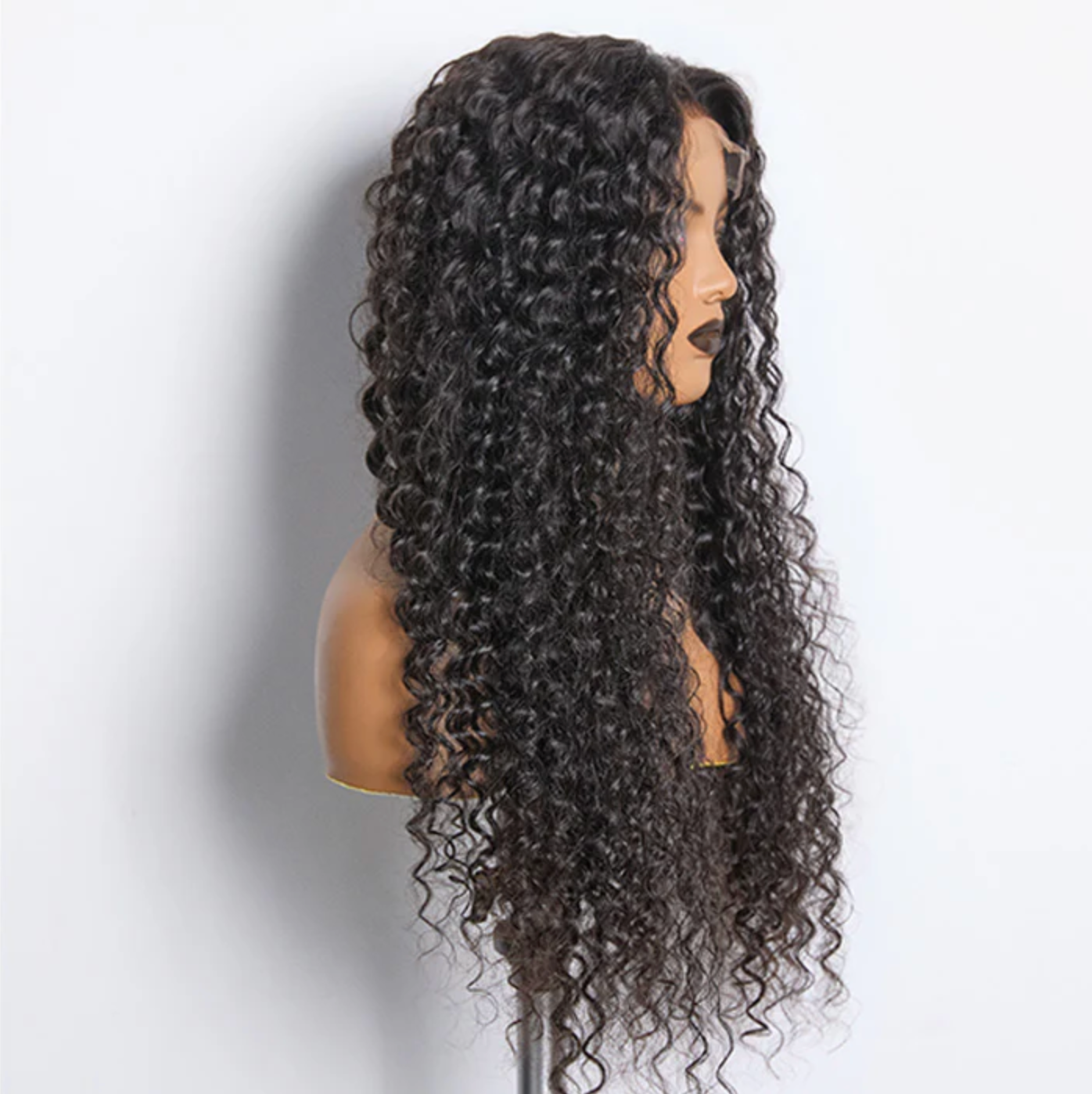 Daisy Lux Beauty™ Premium Quality 180% Density HD 5x5 "FRONT LACE WIG" #1B "Deep Wavy"