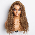 Daisy Lux Beauty™ Premium Quality 150% Density 13x4 "PRE PLUCKED LACE FRONT WATER WAVY" Wig Free Part 100% Human Hair