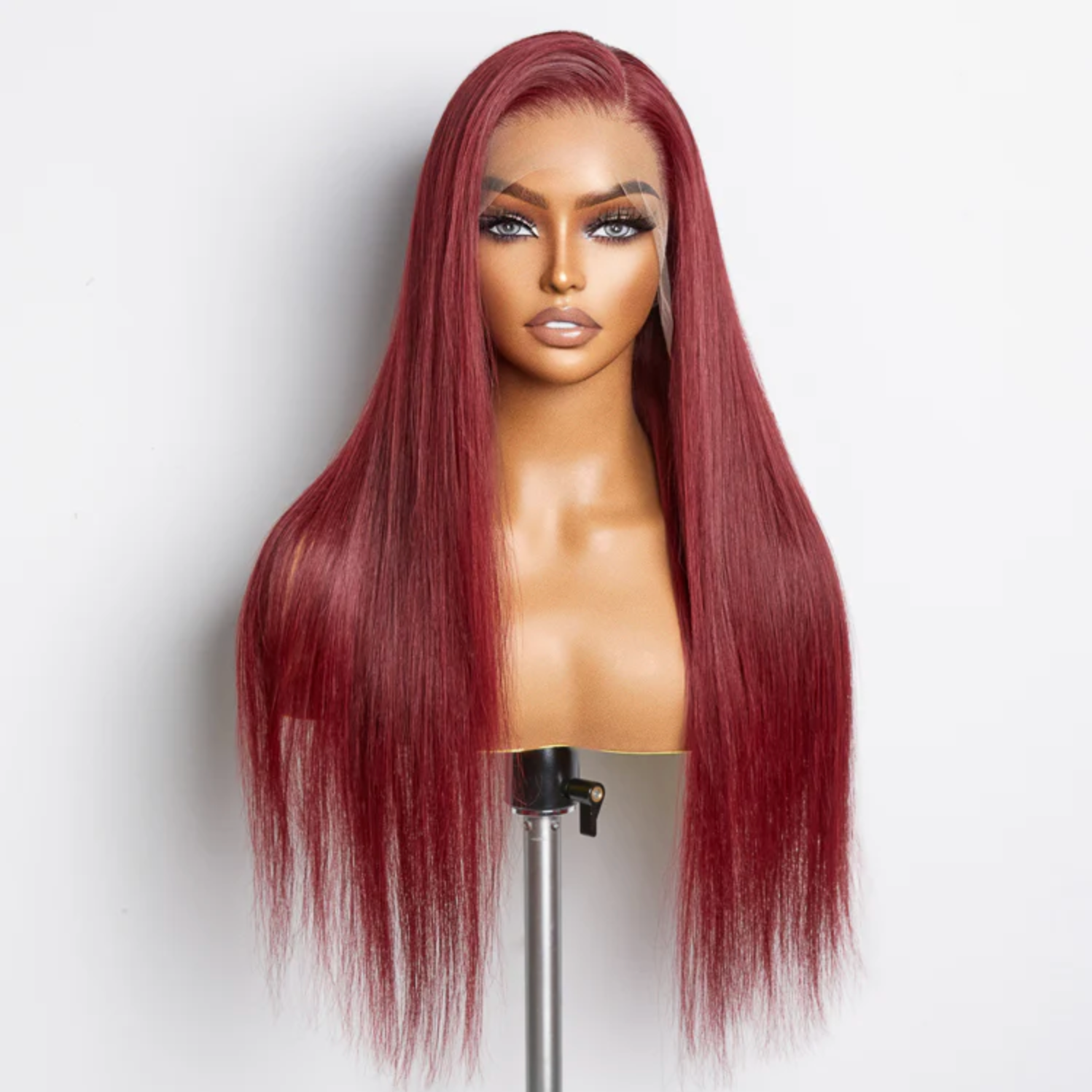 Daisy Lux Beauty™ Premium Quality 150% Density 13x4 "BURGUNDY LACE FRONT STRAIGHT" Wig Pre-Plucked Free Part 100% Human Hair