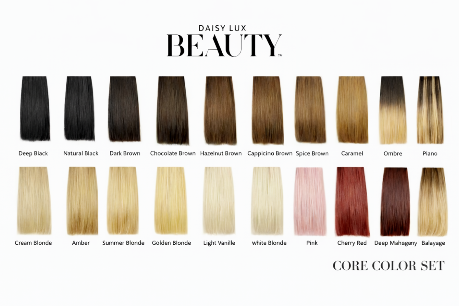 Daisy Lux Beauty™ Premium Quality "BODY WAVY SEAMLESS CLIP INS" Remy Hair Extensions