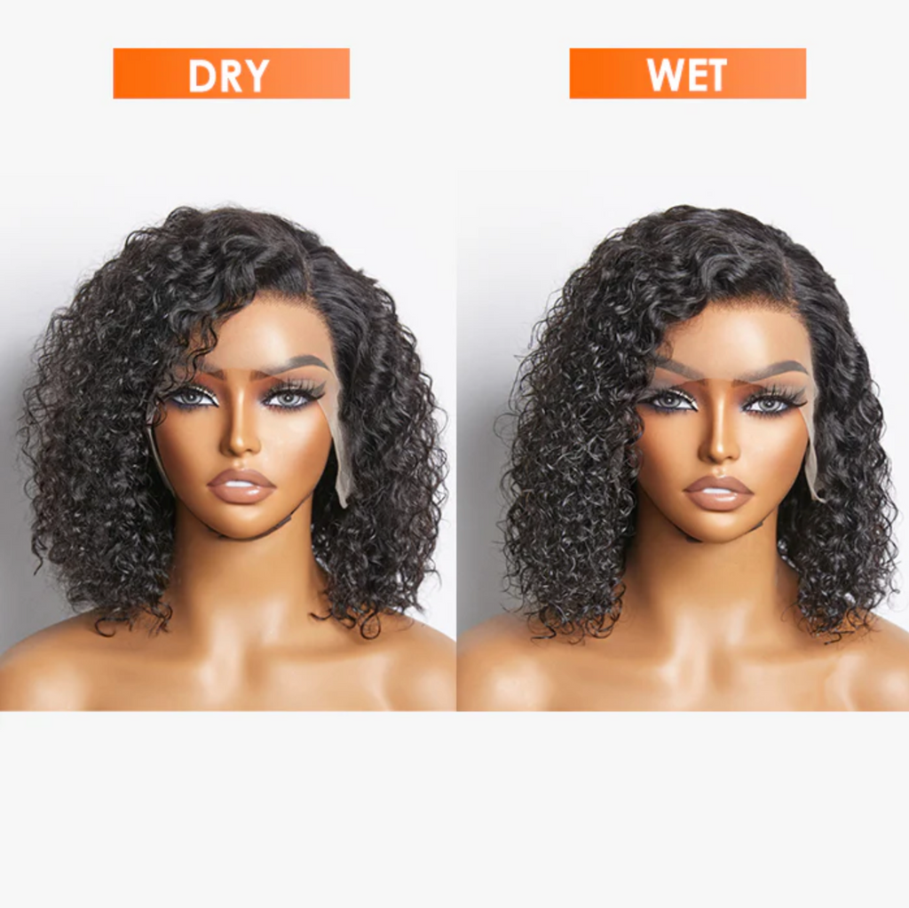 Daisy Lux Beauty™ Premium Quality 150% Density 13x4 Pre Plucked Lace Front "CURLY BOB" Wig