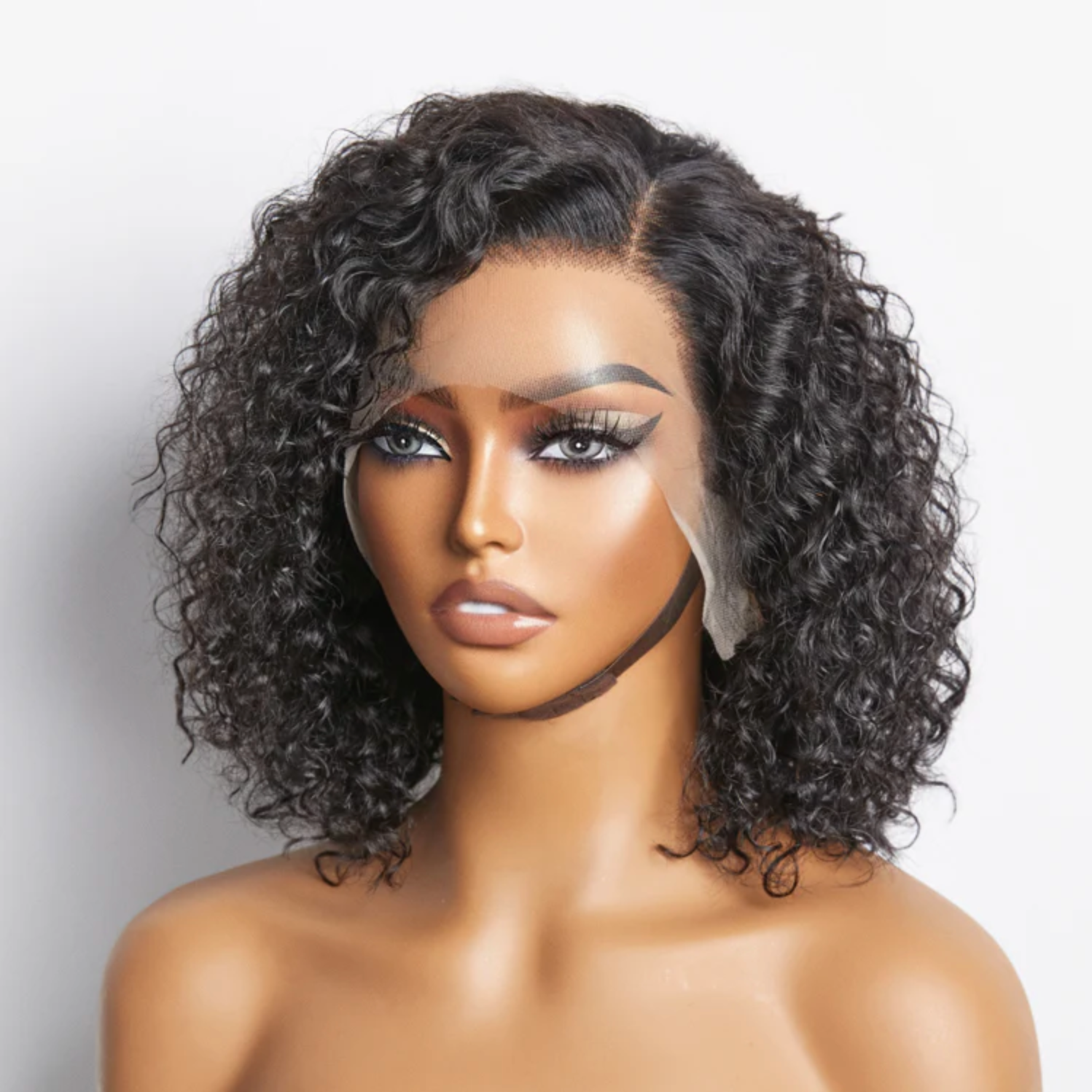 Daisy Lux Beauty™ Premium Quality 150% Density 13x4 Pre Plucked Lace Front "CURLY BOB" Wig
