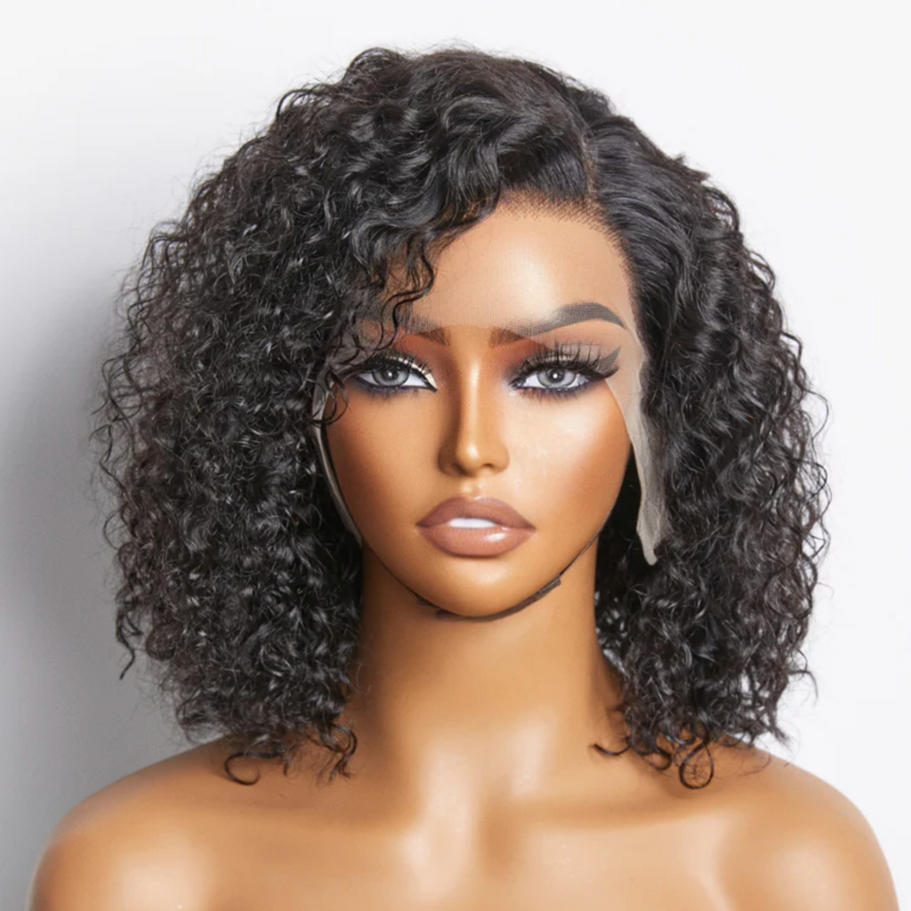Daisy Lux Beauty™ Premium Quality 150% Density 13x4 Pre Plucked Lace Front "CURLY BOB" Wig