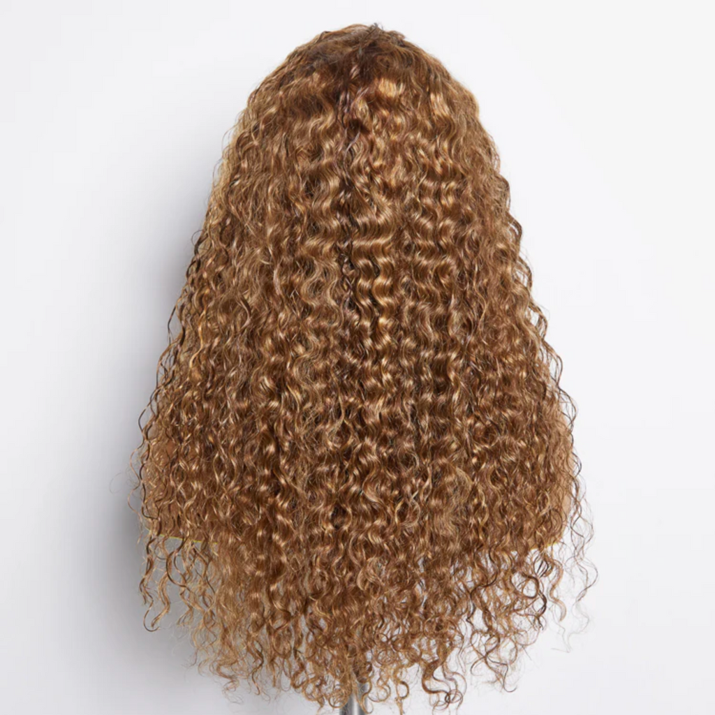 Daisy Lux Beauty™ Premium Quality 150% Density 13x4 "PRE PLUCKED LACE FRONT WATER WAVY" Wig Free Part 100% Human Hair