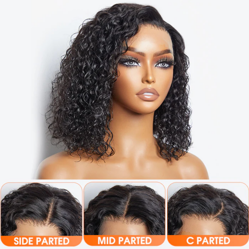 Daisy Lux Beauty™ Premium Quality 150% Density 13x4 Pre Plucked Lace Front "WATER WAVE BOB" Wig